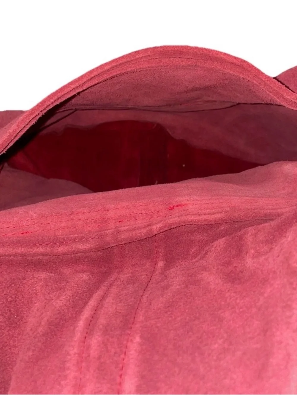 Red Suede Crossbody Bag
